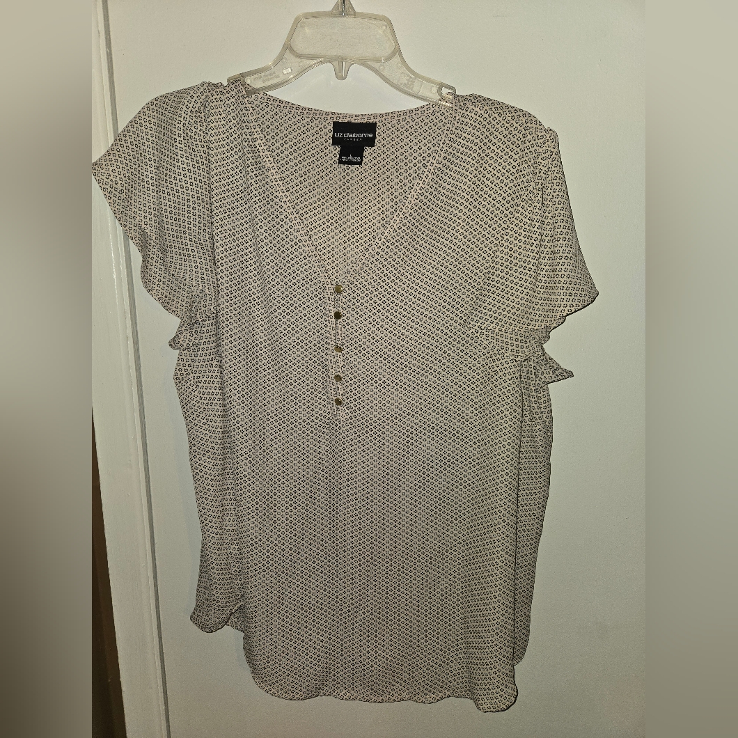 Womens Dress Top Flutter Sleeve Blouse